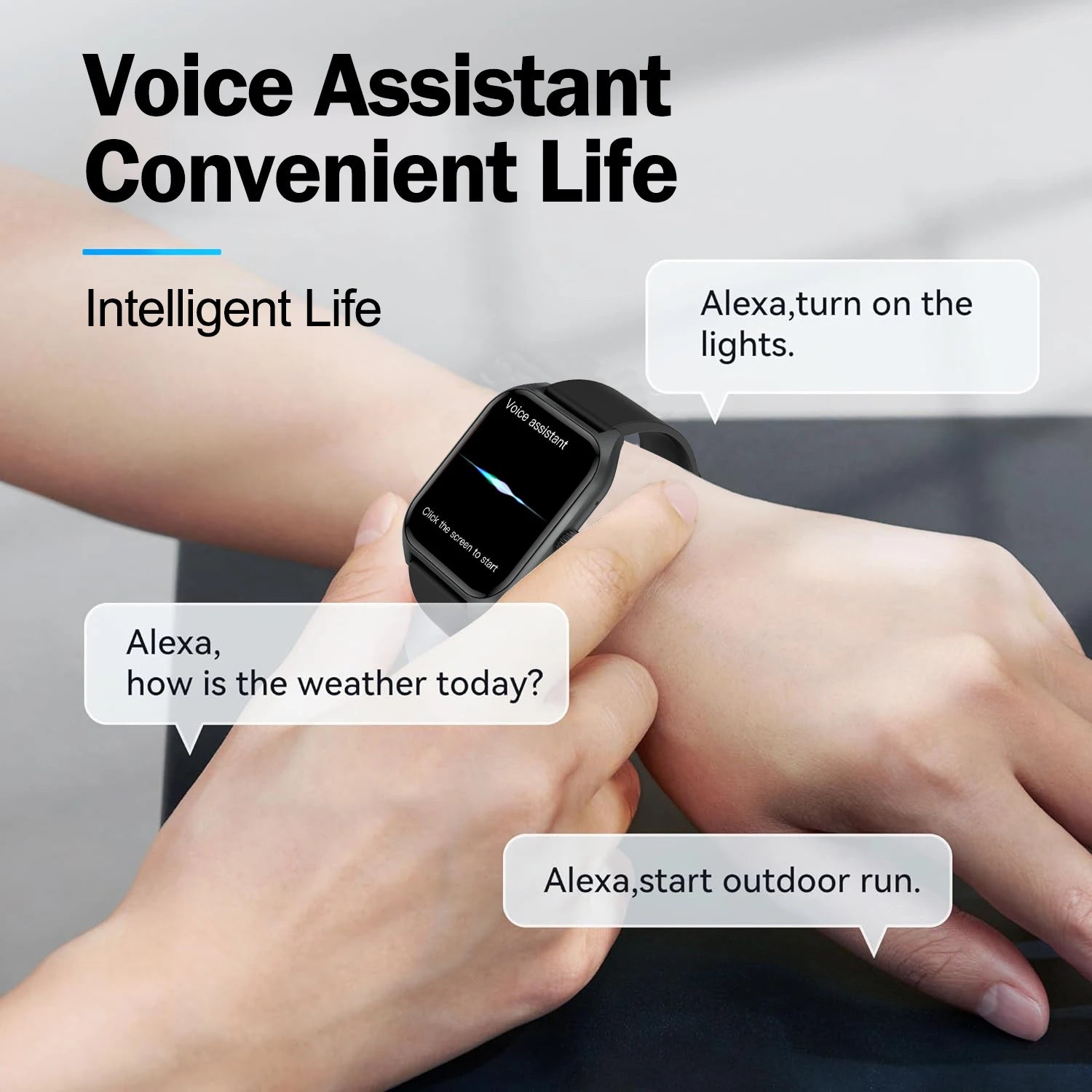 AI Voice Assistant Smartwatch 1.96" HD Screen
